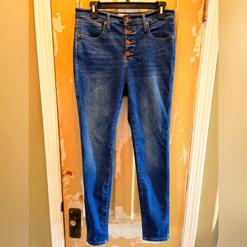 Madewell High Rise Skinny Button Fly Jean Size 29